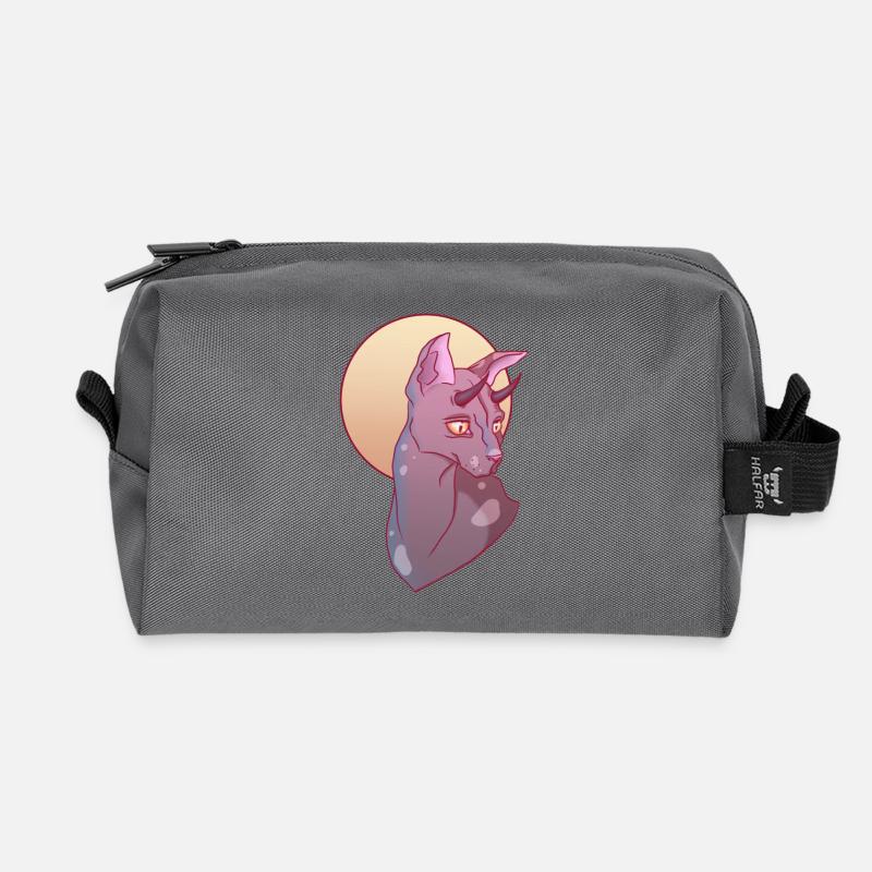 little devil - Trousse de toilette en tissu recyclé - anthracite