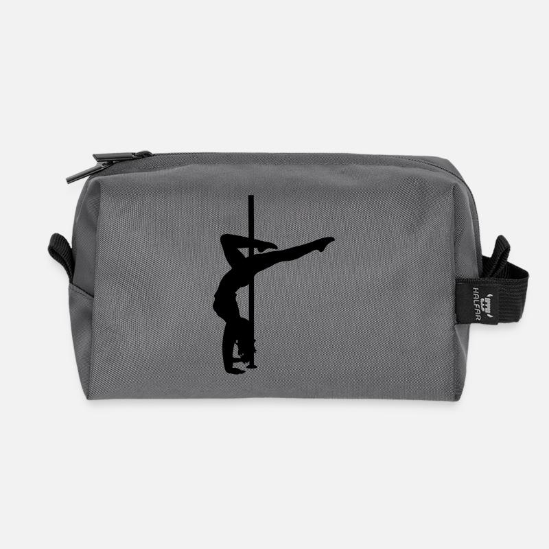 Pole dance - handstand - Recycled Toiletry Zip Bag - anthracite
