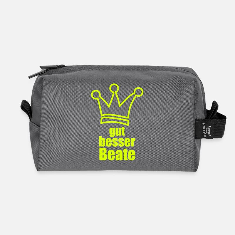 Beate - Recycelte Kulturtasche - Anthrazit