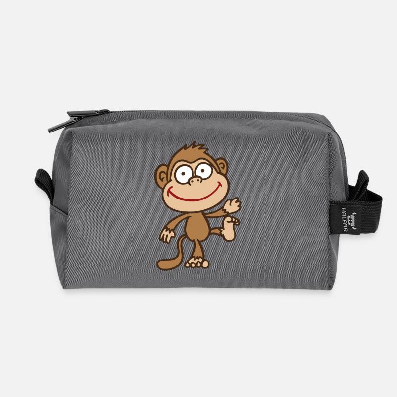 monkey - Recycled Toiletry Zip Bag - anthracite