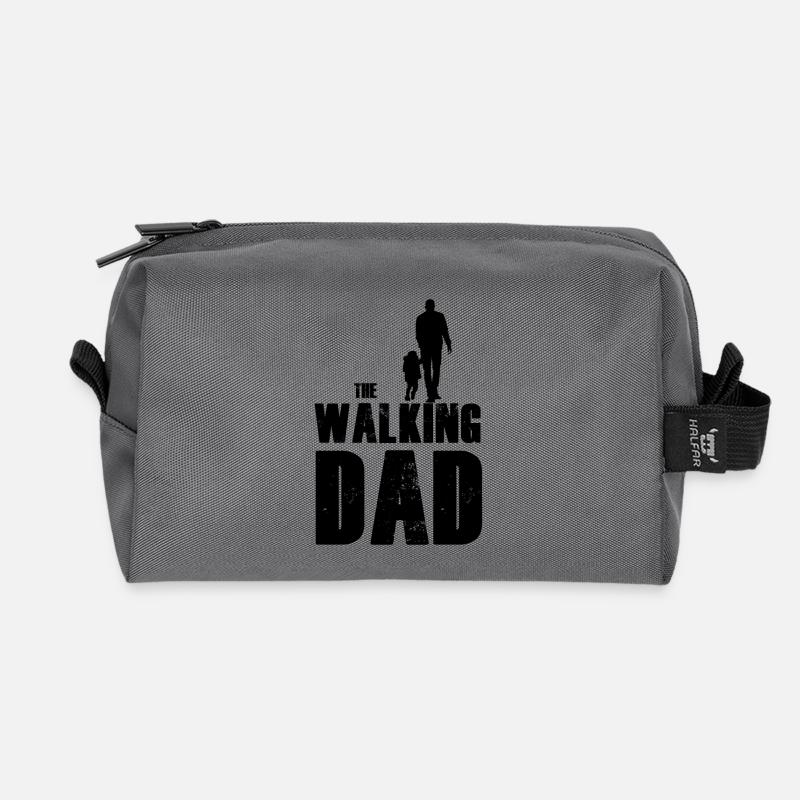 THE WALKING DAD - Recycelte Kulturtasche - Anthrazit