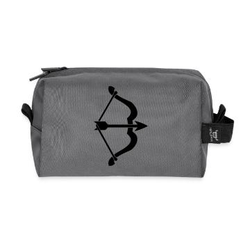 Arc et flèche - Trousse de toilette en tissu recyclé - anthracite - Devant