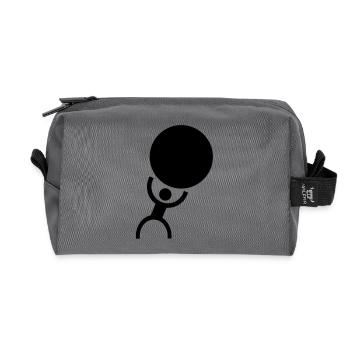 Strong Men - Recycelte Kulturtasche - Anthrazit - Vorne