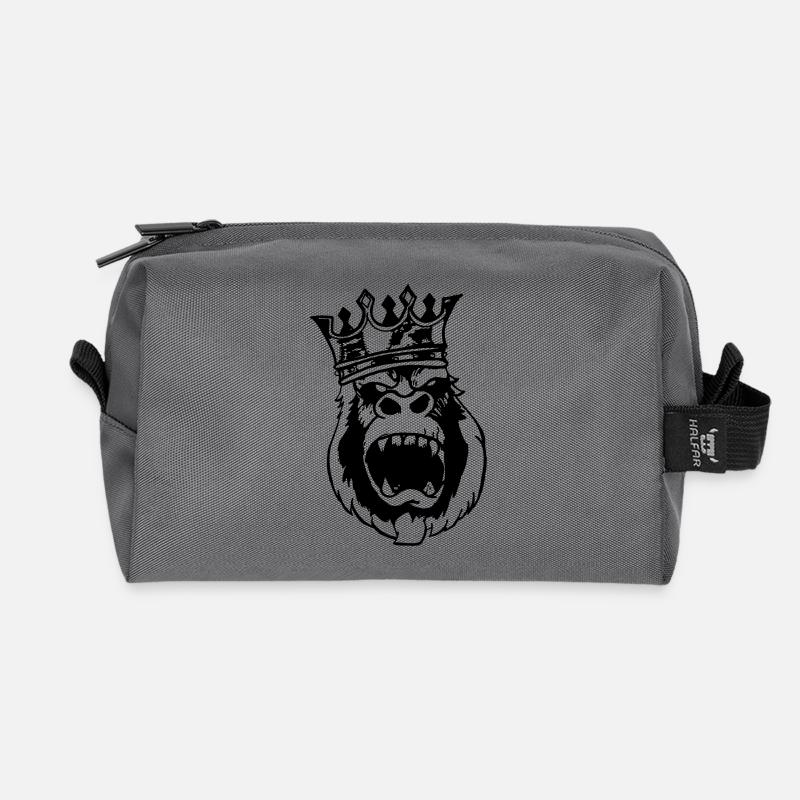 König des Dschungels - Recycelte Kulturtasche - Anthrazit