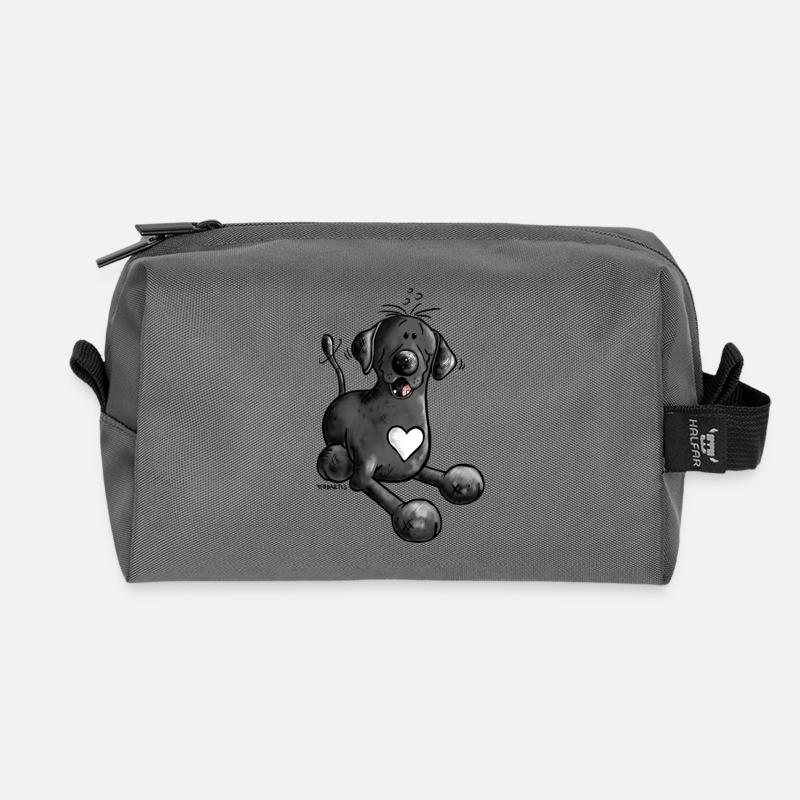 Labbi Love - Labrador Retriever - Recycelte Kulturtasche - Anthrazit