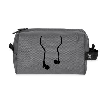 Headphones - Recycled Toiletry Zip Bag - anthracite - Front