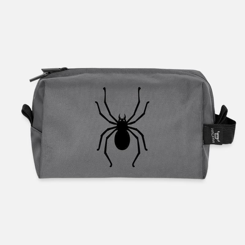 spider - Recycled Toiletry Zip Bag - anthracite