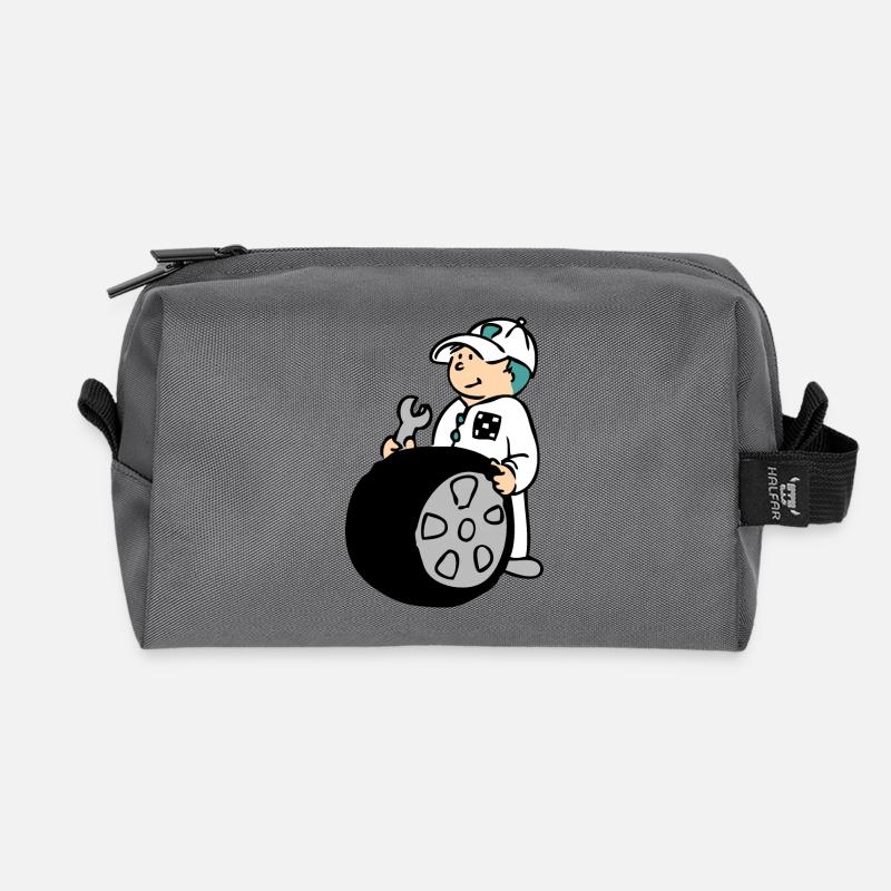 Pit Crew - Recycelte Kulturtasche - Anthrazit