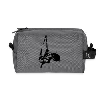 Hanging Sideways - Recycelte Kulturtasche - Anthrazit - Vorne