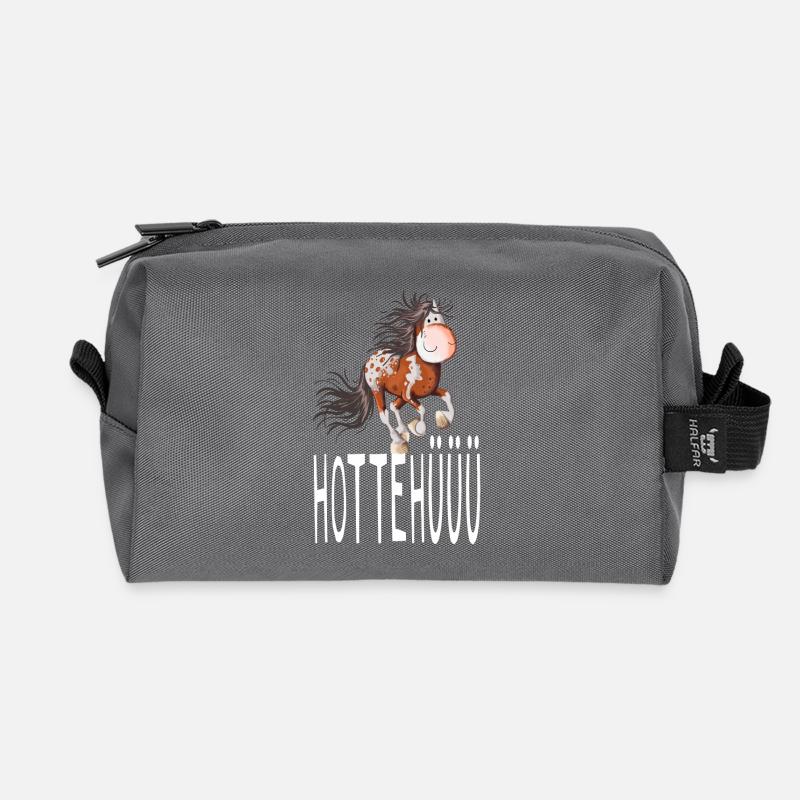 Hottehüüü Pferdchen - Reiter - Pferd - Comic - Recycelte Kulturtasche - Anthrazit