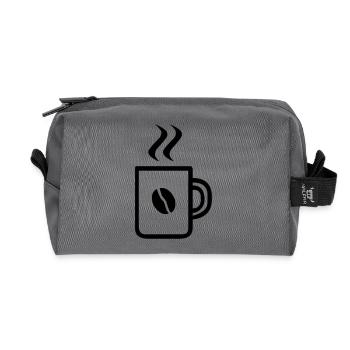 kaffee design - Recycelte Kulturtasche - Anthrazit - Vorne