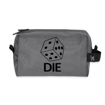 Die Dice - Recycled Toiletry Zip Bag - anthracite - Front
