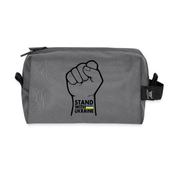stand with ukraine - Recycelte Kulturtasche - Anthrazit - Vorne