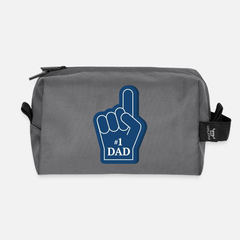 Dad #1 Design - Recycelte Kulturtasche - Anthrazit