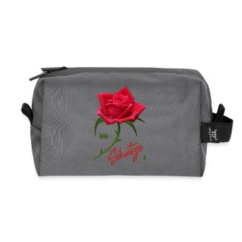 Sagittaire Rose Protecteur Signe du Zodiaque Sagittaire - Trousse de toilette en tissu recyclé - anthracite - Devant