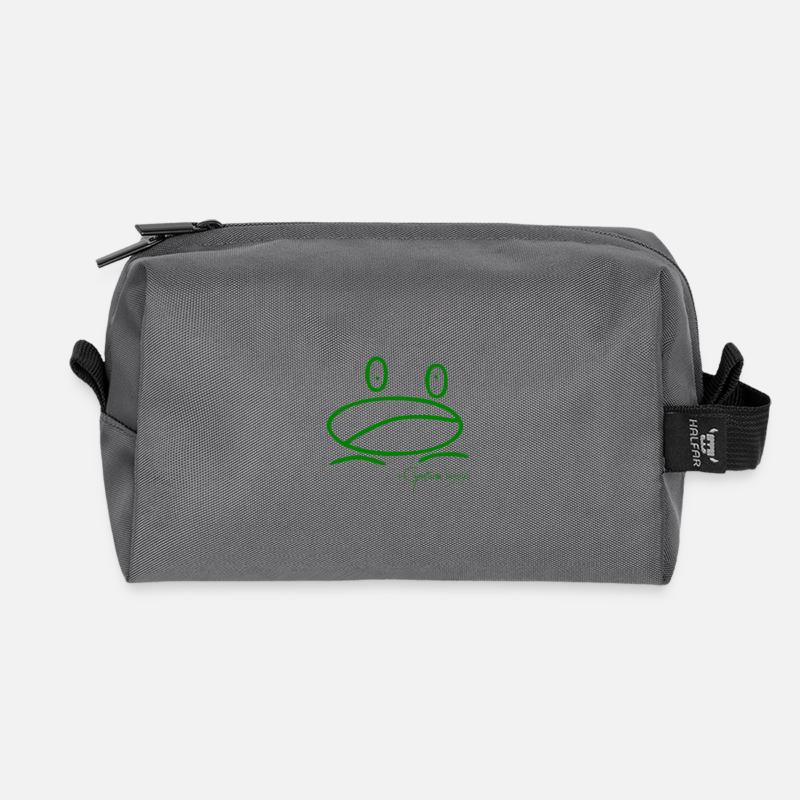 Frogmini © Chyropterum Innoxius - Recycled Toiletry Zip Bag - anthracite