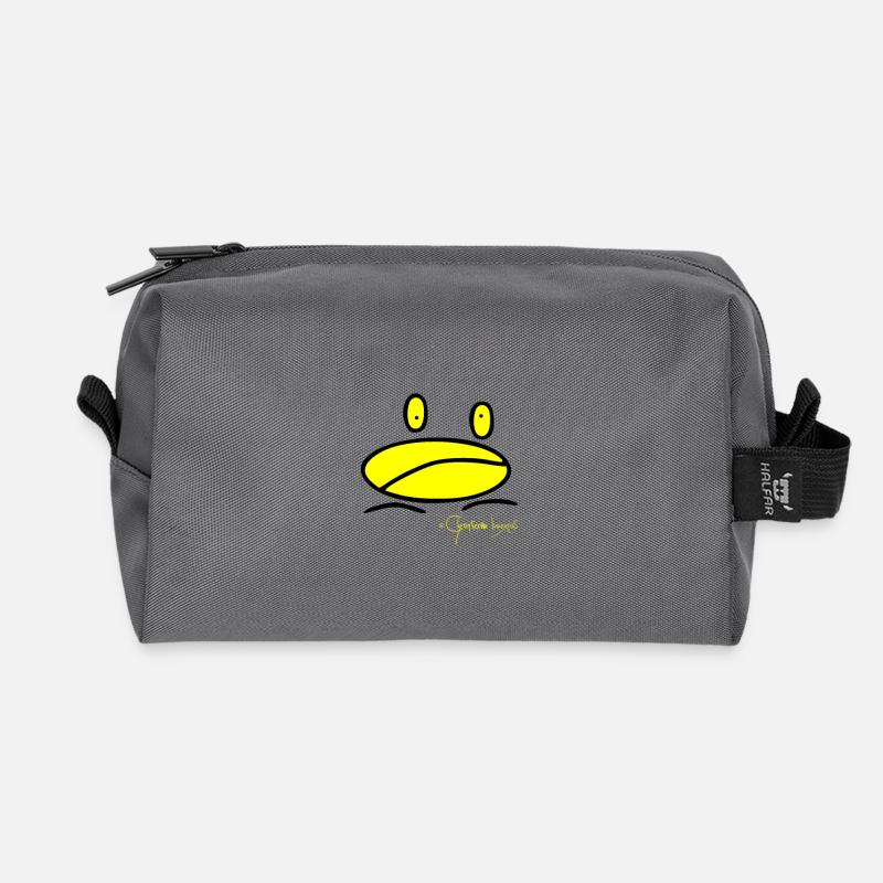 Frogmini - Ranunculus Oophagus - Recycled Toiletry Zip Bag - anthracite
