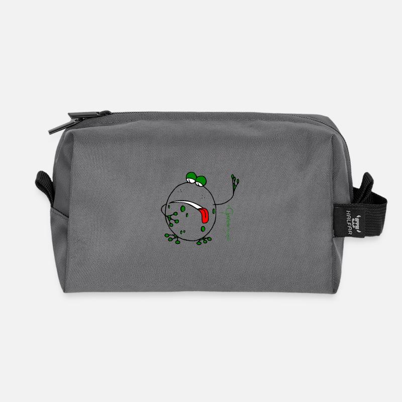 Erschöpfter Frosch © Chyropterum Innoxius - Recycelte Kulturtasche - Anthrazit