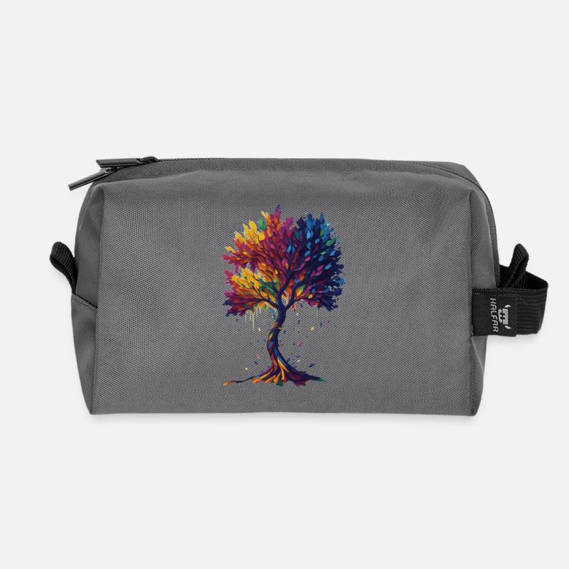 Baum des Lebens - Recycelte Kulturtasche - Anthrazit