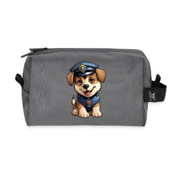 Hunde Polizistin - Recycelte Kulturtasche - Anthrazit - Vorne