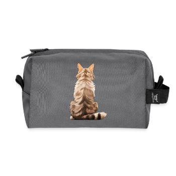 Singapour (en anglais seulement) - Trousse de toilette en tissu recyclé - anthracite - Devant