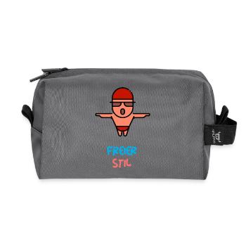 Freestyle Swimming - Recycled Toiletry Zip Bag - anthracite - Front