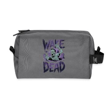 Wake the Dead - Recycled Toiletry Zip Bag - anthracite - Front