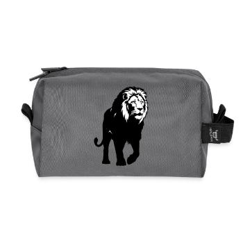 Leon - Recycled Toiletry Zip Bag - anthracite - Front