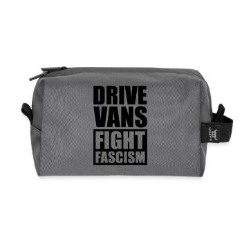 Les fourgonnettes combattent le fascisme - Trousse de toilette en tissu recyclé - anthracite - Devant