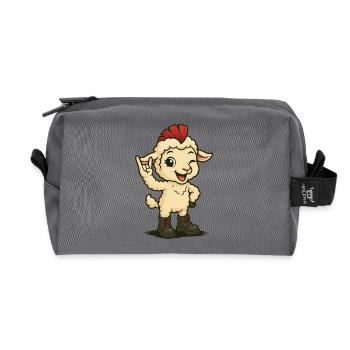 Punk Rock Lamb - Recycled Toiletry Zip Bag - anthracite - Front