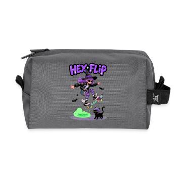 Hex Flip Witch Conception de planche à roulettes - Trousse de toilette en tissu recyclé - anthracite - Devant