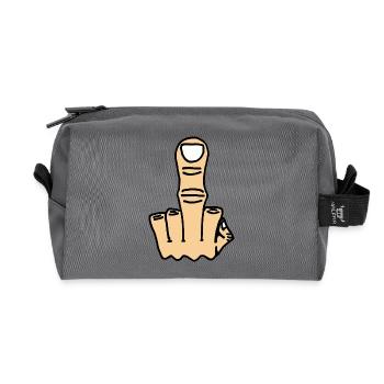Design by Fottutte Reverse - Recycled Toiletry Zip Bag - anthracite - Front