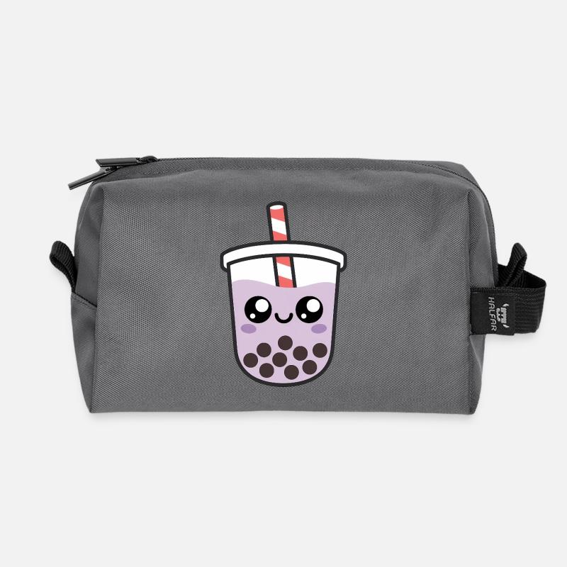 Kawaii Bubble Tee - Recycelte Kulturtasche - Anthrazit