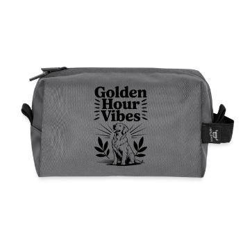 Ambiance Golden Hour - Trousse de toilette en tissu recyclé - anthracite - Devant