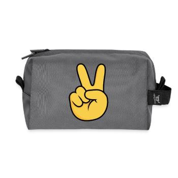 La joie de vivre - Trousse de toilette en tissu recyclé - anthracite - Devant