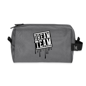 Dream Team - Recycelte Kulturtasche - Anthrazit - Vorne