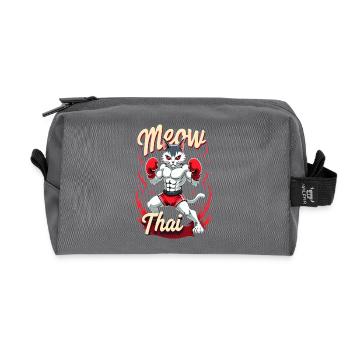 Drôle Muay Thai Boxe Muay Thai - Trousse de toilette en tissu recyclé - anthracite - Devant