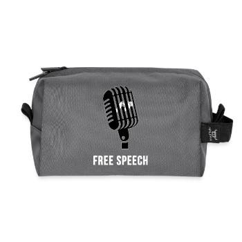 Free Speech - Recycelte Kulturtasche - Anthrazit - Vorne