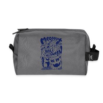 Meowy Halloween Cat Pumpkin Cartoon Doodle - Recycled Toiletry Zip Bag - anthracite - Front