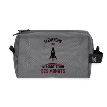 Employee of the Month Plumber - Recycled Toiletry Zip Bag - anthracite - Front