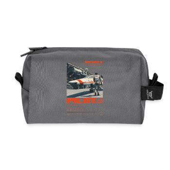PILOTE MARTIEN - Trousse de toilette en tissu recyclé - anthracite - Devant