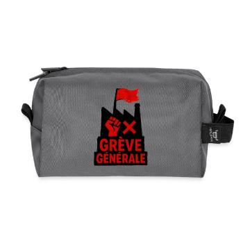 Generalstreik – Gewerkschaft - Recycelte Kulturtasche - Anthrazit - Vorne