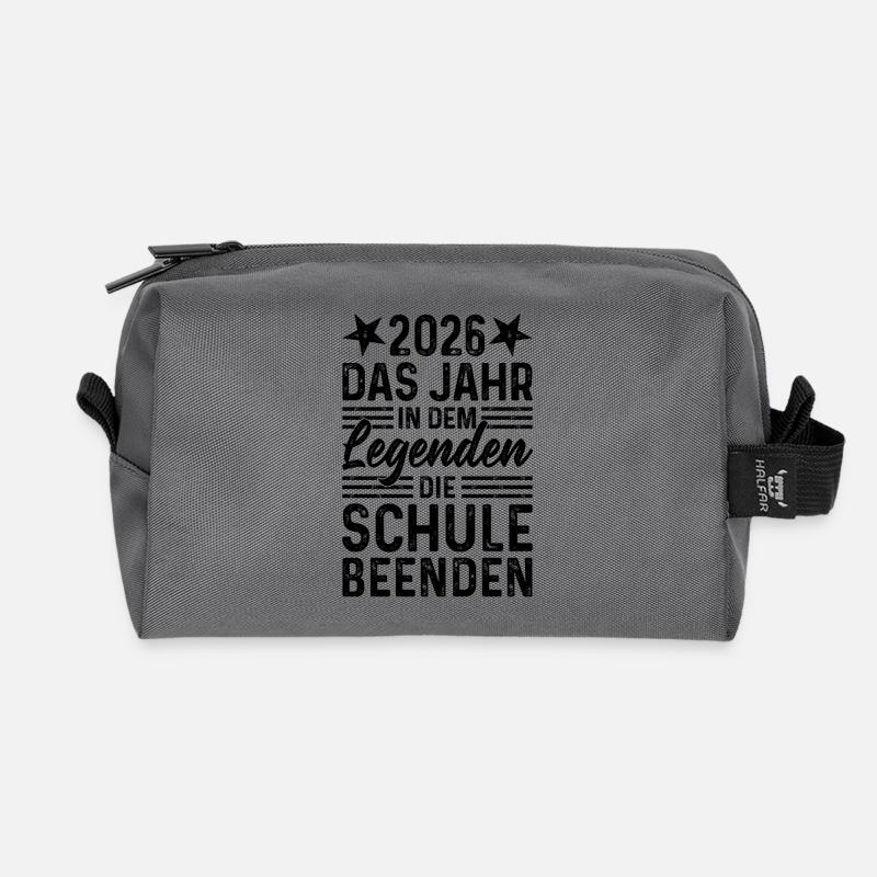 2026 Das Jahr in dem Legenden die Schule beenden - Recycelte Kulturtasche - Anthrazit