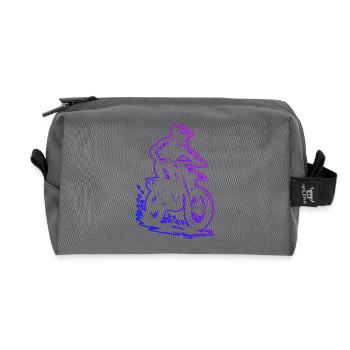 Conception compacte du motocross - Trousse de toilette en tissu recyclé - anthracite - Devant