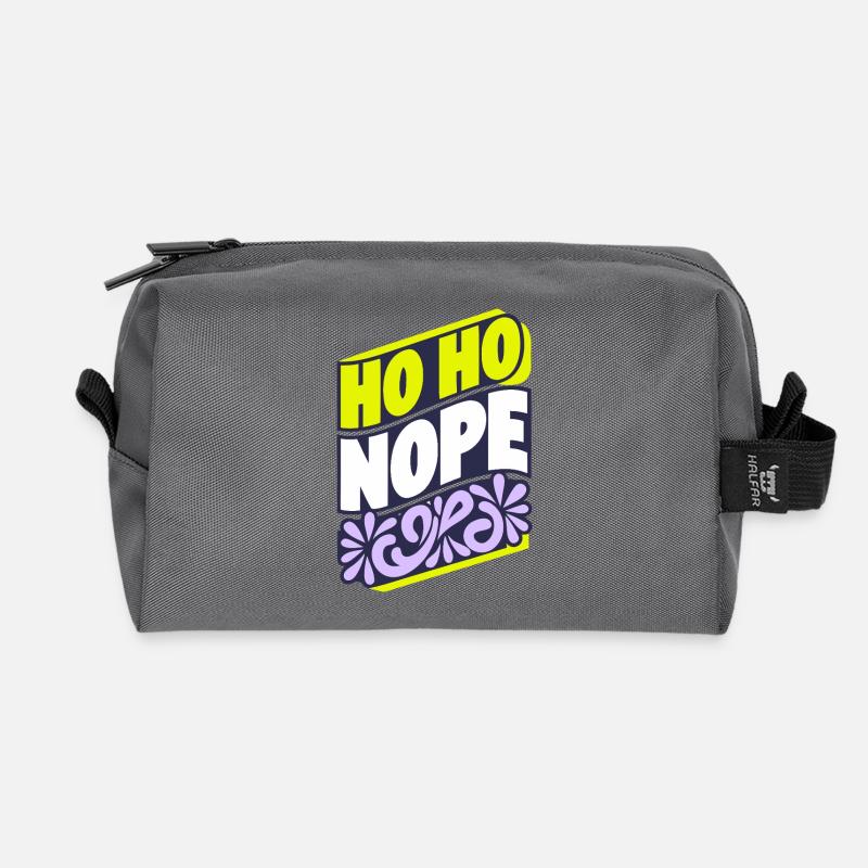Ho Ho Nope Holiday Tee - Recycelte Kulturtasche - Anthrazit