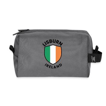 Drapeau d’Irlande de Lisburn - Trousse de toilette en tissu recyclé - anthracite - Devant