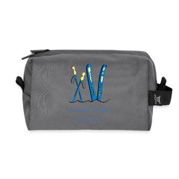 winter state of mind - Trousse de toilette en tissu recyclé - anthracite - Devant