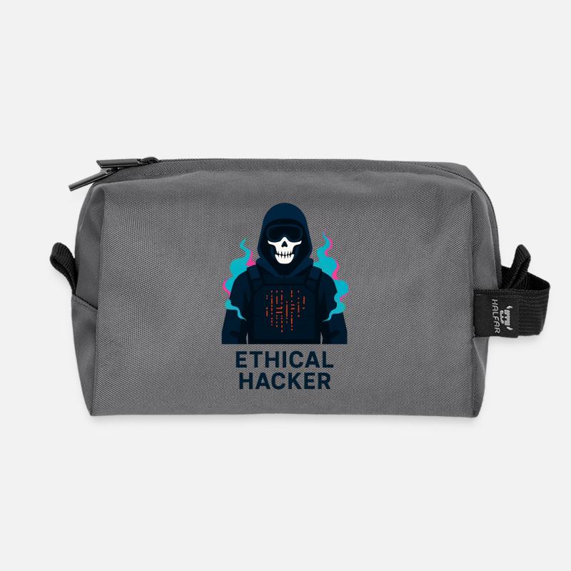 Ethical Hacker - Cybersecurity - Recycled Toiletry Zip Bag - anthracite