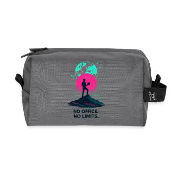 Télétravail Pas de bureau pas de limite - Trousse de toilette en tissu recyclé - anthracite - Devant