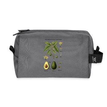 Botanical Board Avocado Tree Nature Study - Recycled Toiletry Zip Bag - anthracite - Front